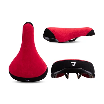 Funsea bicycle saddle Wheelie 2 tone colors bicycle seat flannel bike seat embroidery logo 8mm rail