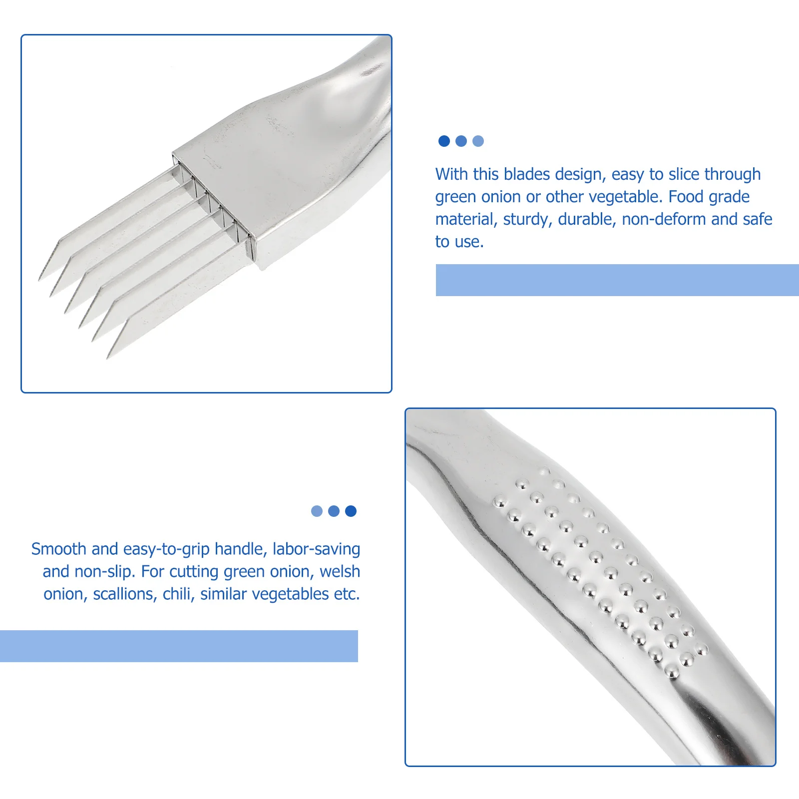 

Scallion Cutter Professional Kitchen Scallion Slicer Food Grade Material Non-Slip Handle Vegetable Cutter Tool for Green Onion