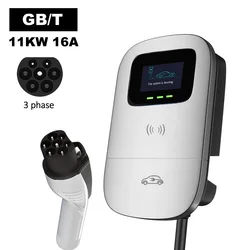 3 phase 16A 11KW GBT Electric Car Charger Charging Station Cable Vehicle Charger WIFI APP gbt EV Charger Wallbox 380V EVSE