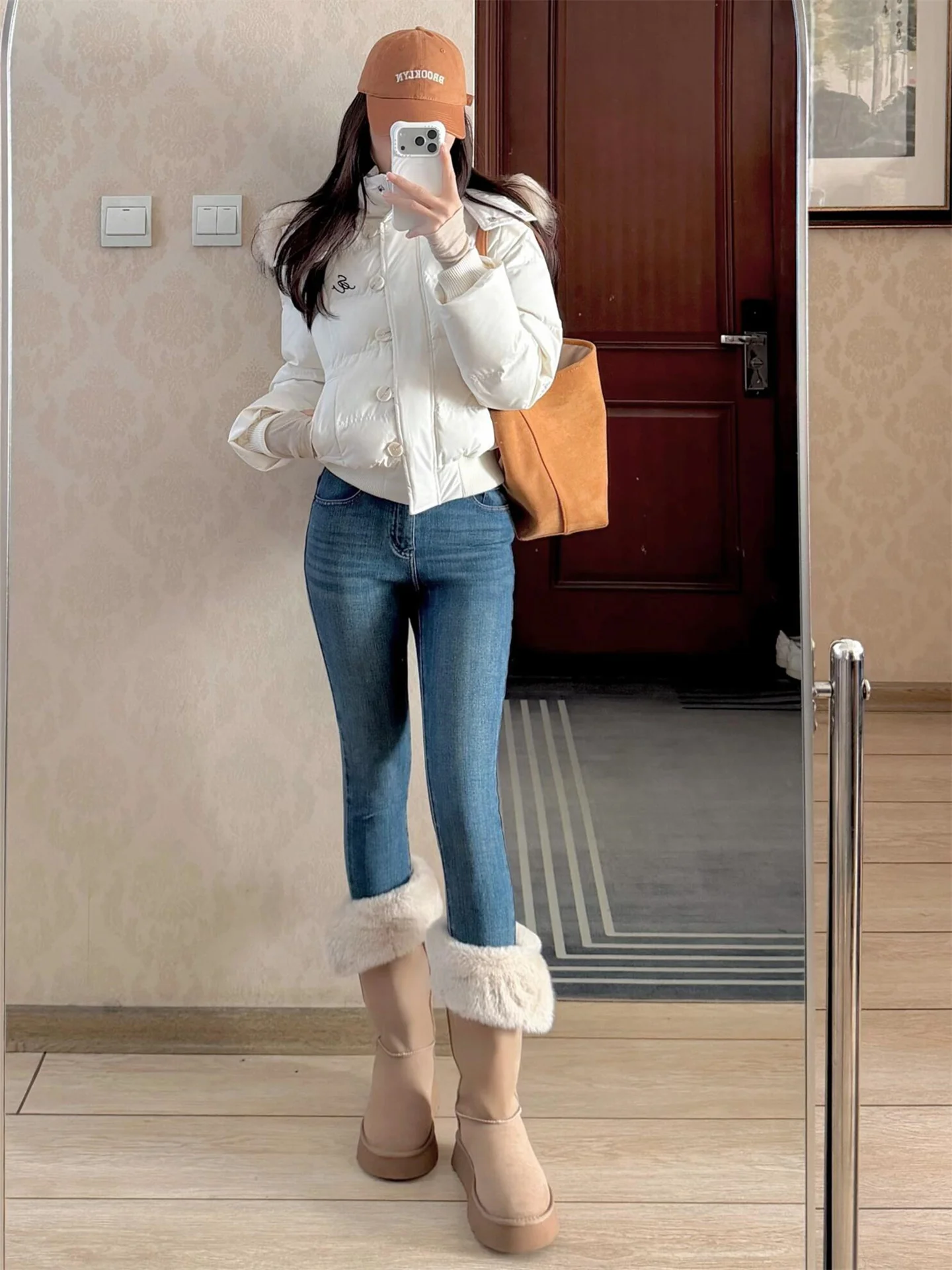 

High Waist Pencil Slim Fit Blue Jeans Women's Retro Lengthened Tummy Control Butt Lifting Cotton Casual Spring Jeans