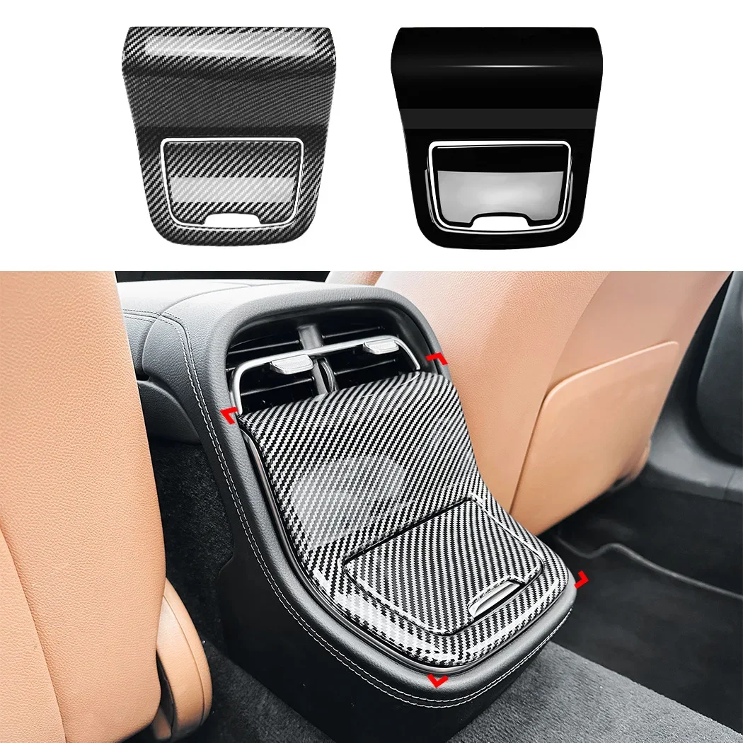 Applicable To Mercedes Benz E-Class W214 2024+ E260 E300 Armrest Box Rear Air Outlet Cover Car Sticker Modification Styling