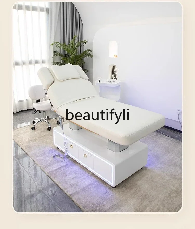 F45 Electric Eyelash Lift Ear Cleaning Adjustable Massage Bed Beauty Salon Therapy Latex Bed