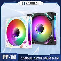 UPSIREN PF-14 PRISM 4PRO Computer Chassis Fan 140mm ARGB 4 Pin PWM Quiet Cooling Fan 12V Large Air Volume 61.5CFM/650-1800RPM