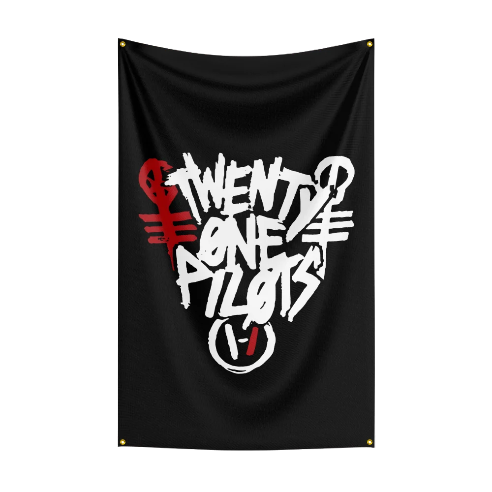 3x5 Ft Heavy Rock Band T-Twenty-One-Pilotss Flag Polyester Digital Printing Banner for Bedroom Wall Art Out Door Tapestry Decora