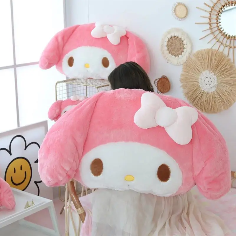 Kwayi My Melody Soft Plush Toy Big Size Hug Pillow Comfortable Back Cushion Lovely Style Plushies Sofa Decorative Pillow Gift