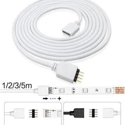 4Pin LED Connector Extension Cable Cord Wire RGB 5050 3528 LED Strip Lighting Connector wire for 5050 3528 RGB LED Strip Light
