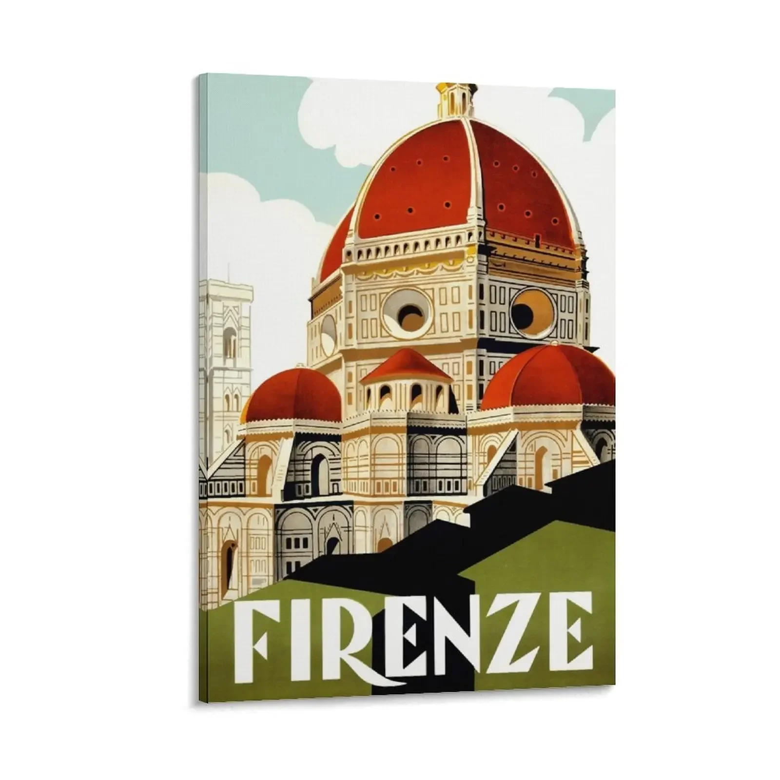 

Vintage Florence Firenze Italy Travel poster Canvas Painting interior paintings decoration for the room office decoration