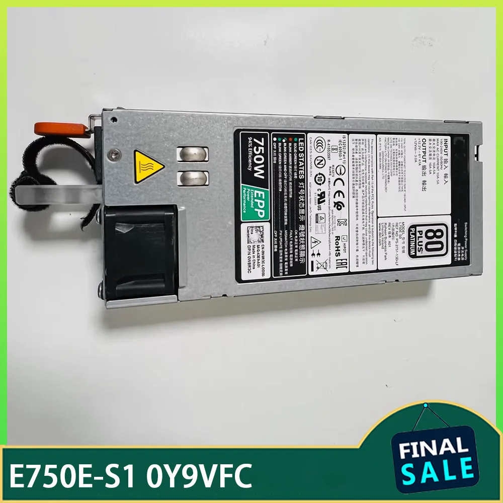 R730/R730XD/ T430/T630 750W Power Supply E750E-S1 0Y9VFC