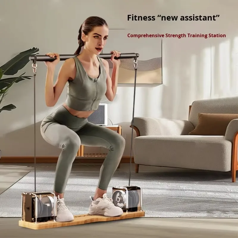 Comprehensive Training Strength Station Home Use Multi-Functional Resistance Band Exercise Equipment Wood+Acrylic Unisex OEM