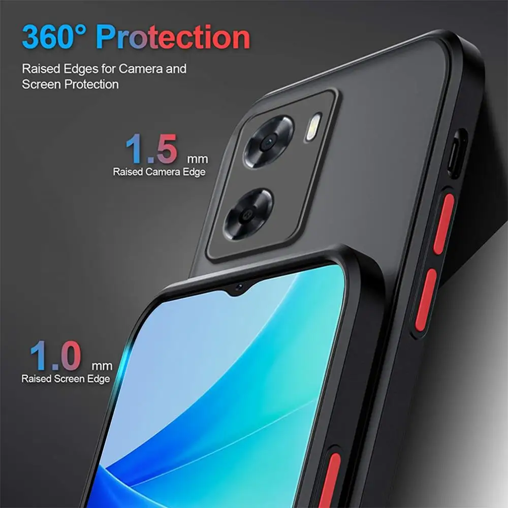 Shockproof Armor Matte Case For OPPO A79 A2 5G A77 A77S A57 A57S A17 A96 A78 A98 A58 A74 A54 A94 A1 A91 A16 A15 4G Hard PC Cover