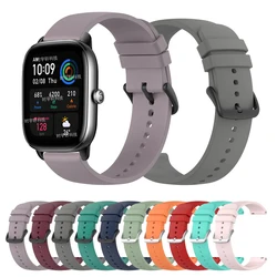 For Amazfit Bip 3 Pro/S Lite/U Pro/GTR 42mm Correa 20mm Silicone Band Strap For Amazfit GTS 4 Mini/2 2E 3 Wristband Bracelet