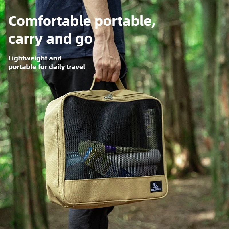 حقيبة تخزين للتخييم في الهواء الطلق، حقيبة داخلية ذات سعة كبيرة، تخزين للسفر وحقيبة متنوعة لتخزين أدوات المائدة وأدوات الزينة #4