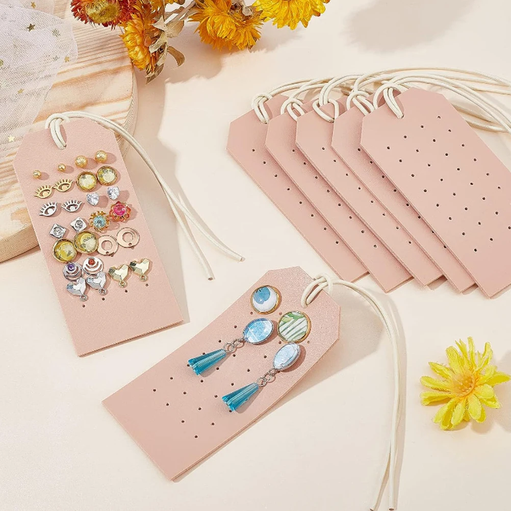 

2 Pcs PU Earring Display Stand Travel Hanging ganizer Splashproof Space Saving Jewelry Storage Wall Mount Earring for Home
