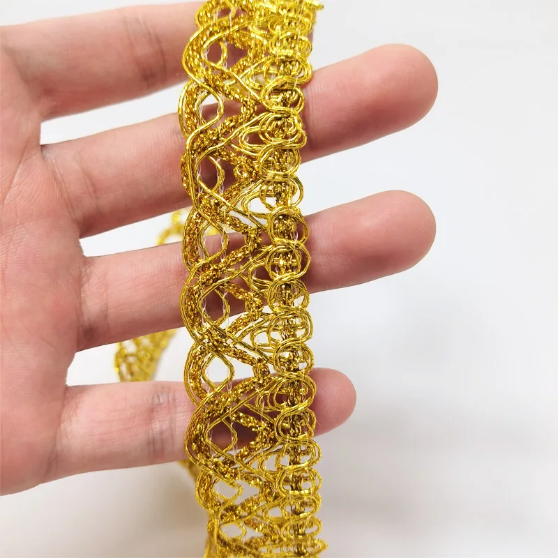 1 Card 20 Yards Metal Trim Gold Trim Sewing Materials Clothing DIY Hair Accessories Belt Accessories Craft Accessories