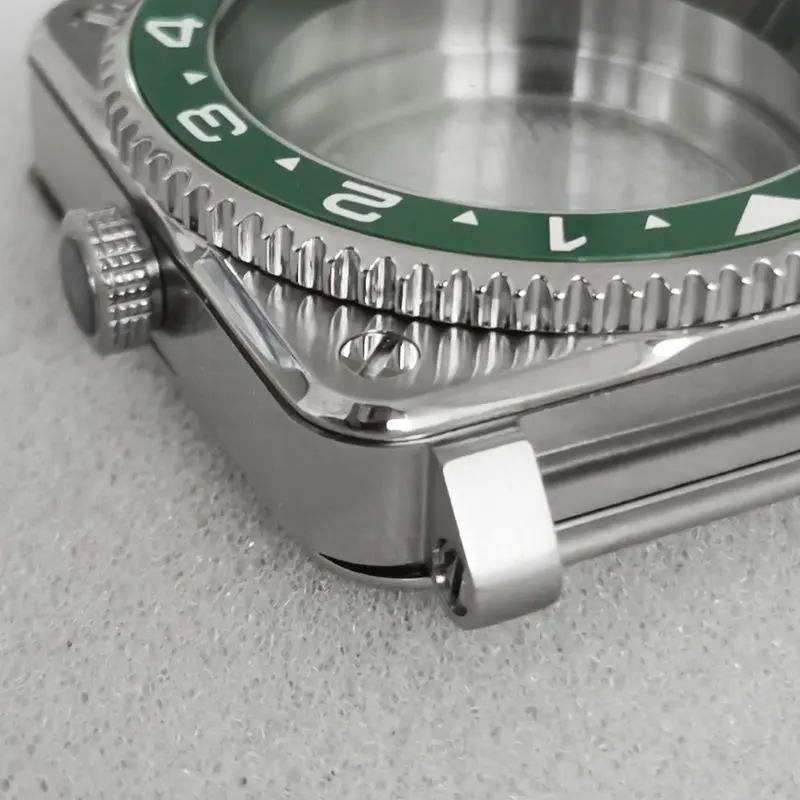 42mm SKX007 스퀘어 파일럿 조종석 시계 케이스 투명 시계 커버 NH35 NH36 무브먼트 사파이어 크리스탈 유리 시계 케이스