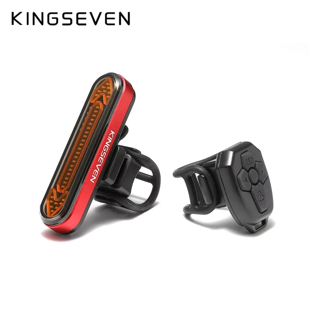 KINGSEVEN Bike Wireless Remote Turn Signal LED Lantern Lighting Bicycle Lamp Rear Lights Dela USB Rechargeable Warning Taillight