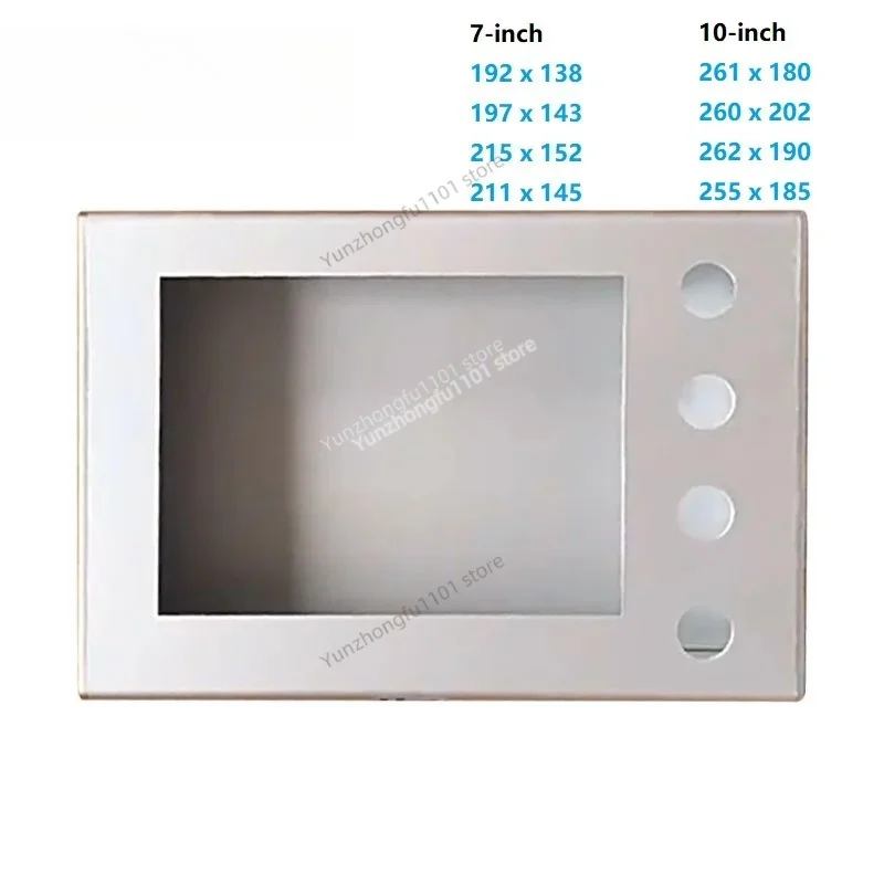 7‑Inch /10‑Inch Touch Screen Control Box, 4‑Hole Aluminum Alloy Enclosure with Full‑Aluminum Side Cover for PLC HMI Installation