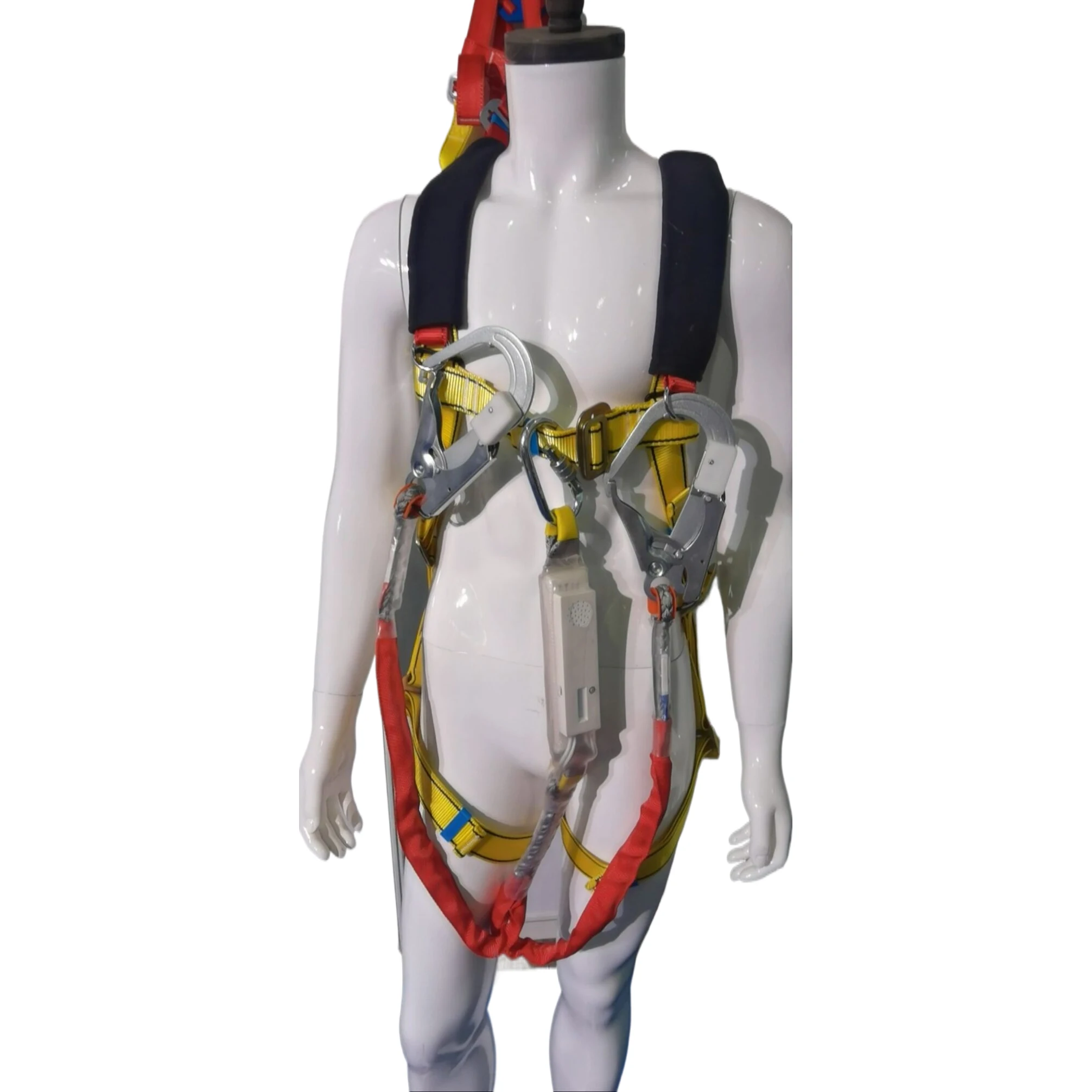 Full Body -Falling Safety Harness Double Lanyard Fall Protection with Secure Safety Belt