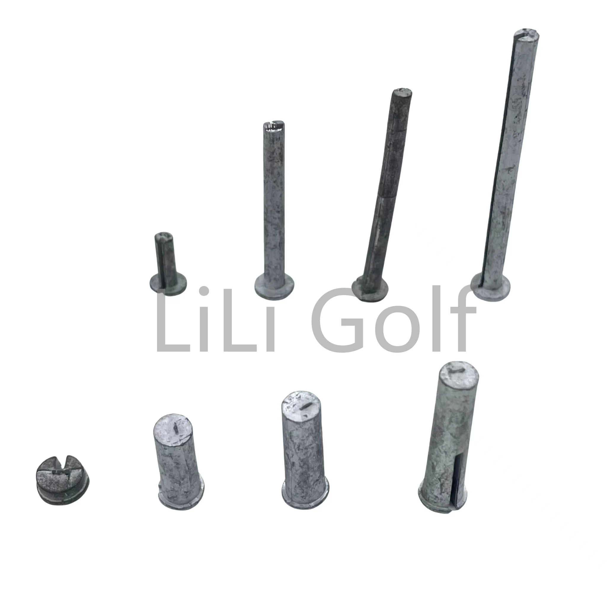 10Pcs Golf Club Assembling Accessories Balance Ding Golf Shaft Swing Nail Plug Weights,Slender for Wood,Coarse for Irons