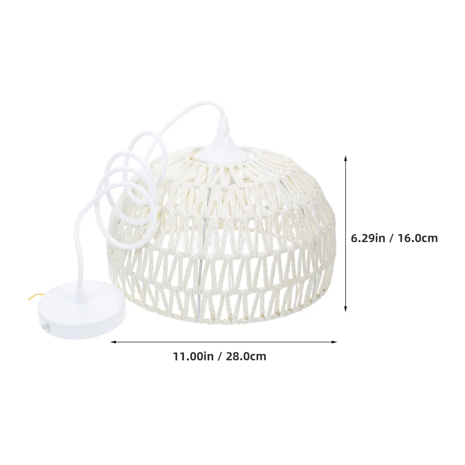 1Set Bamboo Rattan Ceiling Lamp Simple Hanging Light Transitional Style Single Head Pendant for Living Room Dining Table