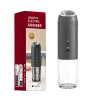 Gravity sensing Electric Salt And Pepper Grinder Set with LED Light Adjustable Spice Mills for Kitchen Automatic Cordless Gadget