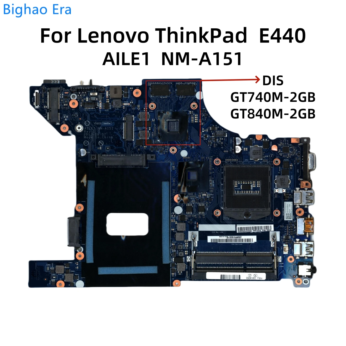 placa mae portatil para lenovo thinkpad borda e440 hm86 gt840m 740m 2gb gpu fru04x4955 04x4966 04x4795 04x4790 aile1 nm a151 01