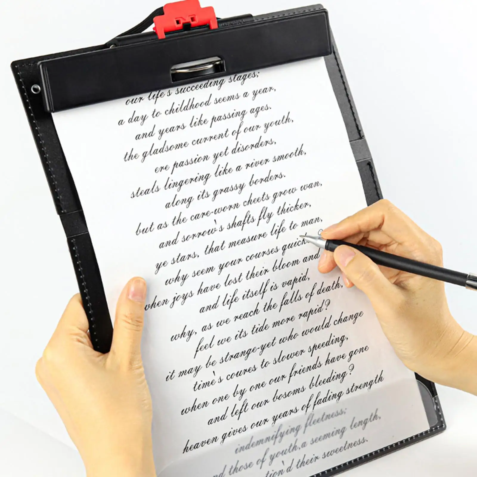 

Nursing Clipboard with Elastic Band with Pen Holder Professional Pocket Size Nurse Work Accessories Portable Tri Fold Clipboard