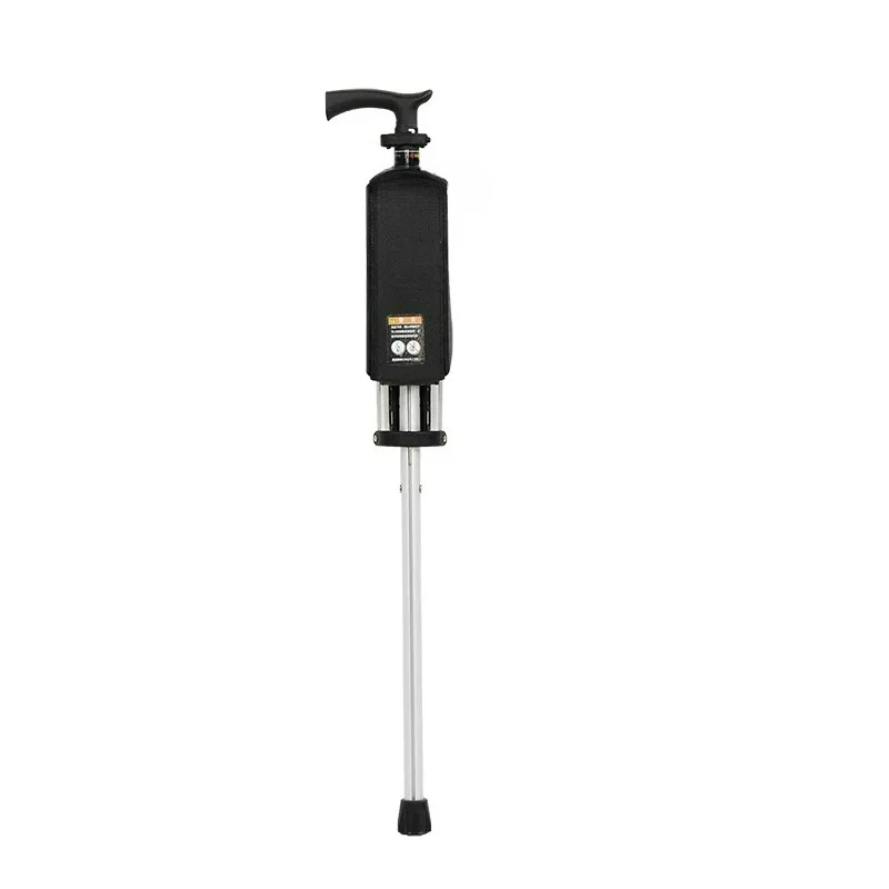 Crutch chair one-click foldable crutch stool non-slip belt stool elderly folding crutch chair
