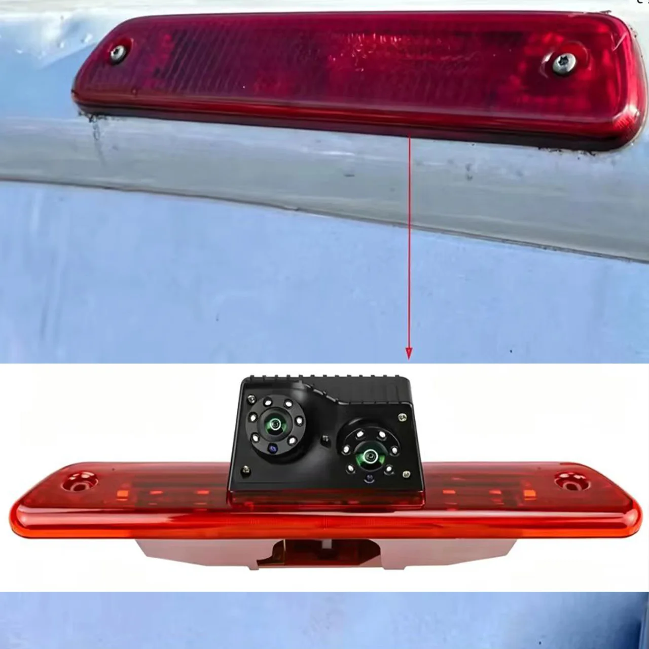 Dual Lens HD Reversing Camera Twin Adjustable Angle Lens for Peugeot Expert/Citroen Jumpy 2007-2016 Van Brake Light