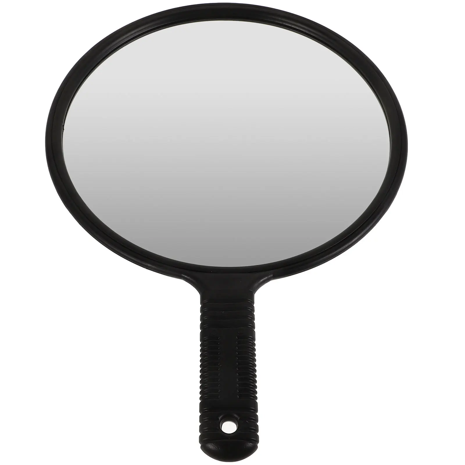 Runder Handspiegel mit Griff, große, klare Sicht für Friseure, Friseure, Salongebrauch, Reisen, Pflege, Styling, Reise-Handspiegel