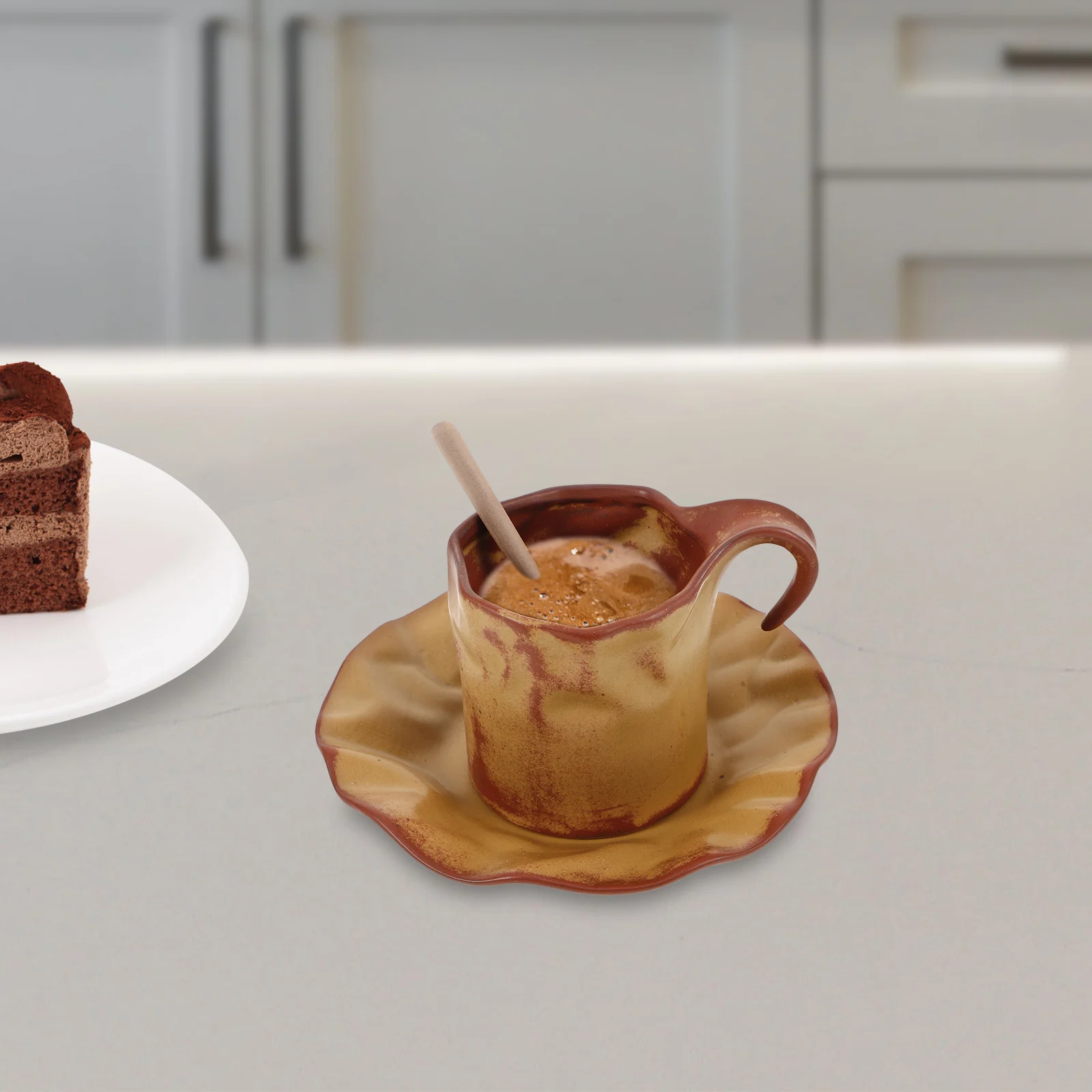 

Coffee Cup and Saucer Mug Ceramic With Cups Water Drinking Ceramics Afternoon Tea Travel