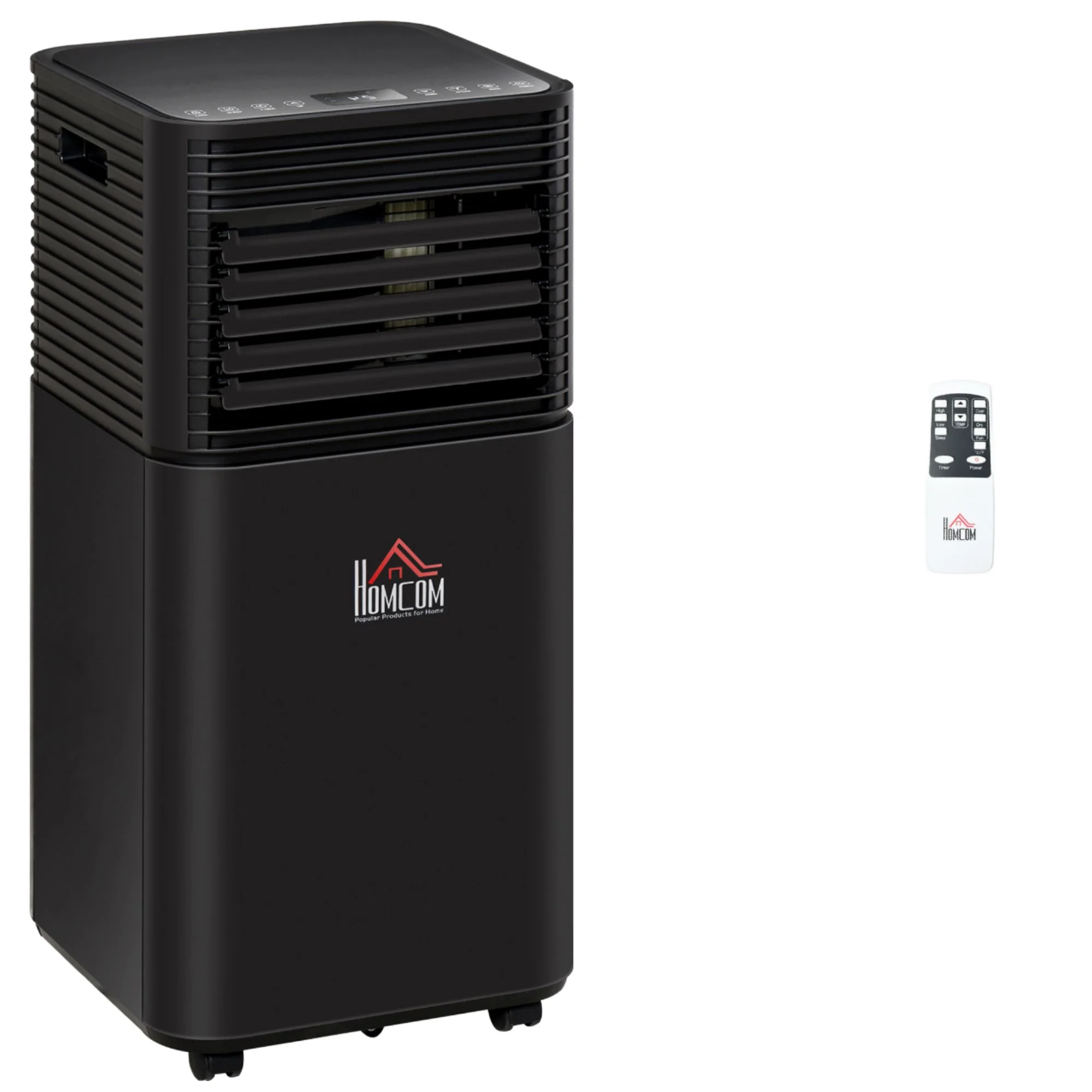 HOMCOM Electric Plastic Portable Air Conditioner 10000BTU Cooling Only Remote Control Class Energy Efficiency Timer for