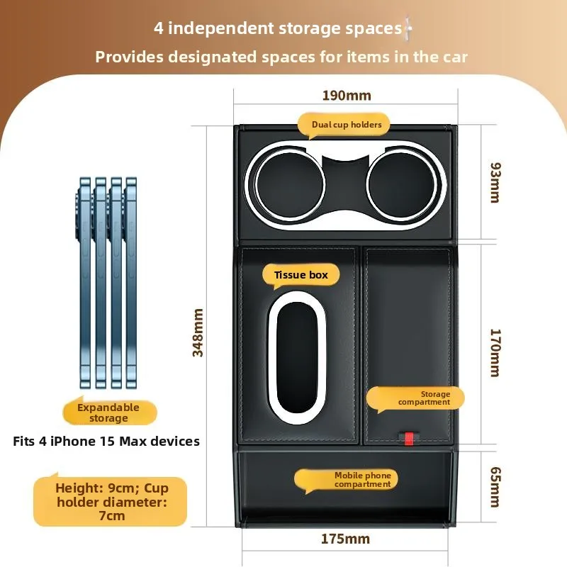 

Car Mounted Tissue Box Suitable for Red Flag H7H5H6HS3HS5HS7 Auile Armrest Box Cup Placement Box Comfortable Car