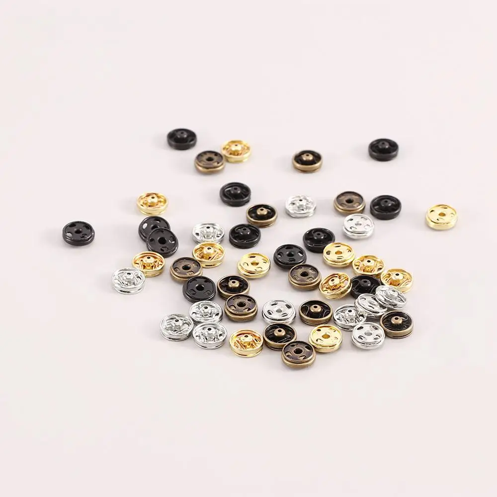 Handmade 6/8mm Handmade Clothing Metal Apparel Sewing Sewing Accessories Metal Buckle Invisible Button Sewing Buttons