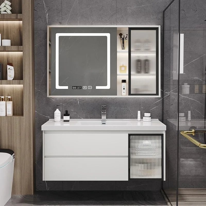 Washbasin integrated basin bathroom washbasin cabinet combination solid wood bathroom cabinet