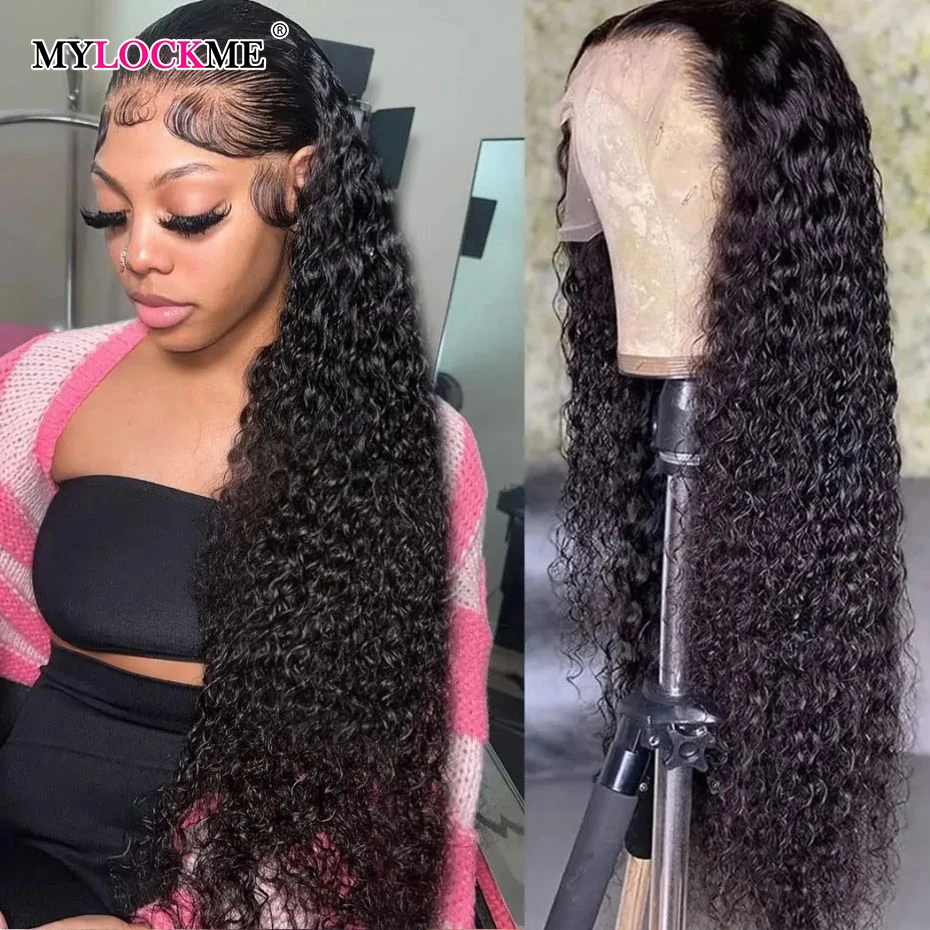 30 Inch Deep Wave 13x4 HD Lace Frontal Wigs Pre Plucked 13x6 Curly Lace Front Wigs Human Hair for Women Brazilian Remy Hair Wig