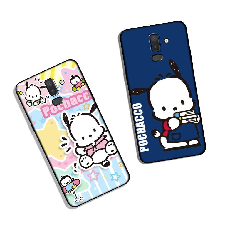 Samsung J4 J5 J6 Plus  Prime J7 Core Pro J8 Pochacco  Creative Design Soft Black Phone Case