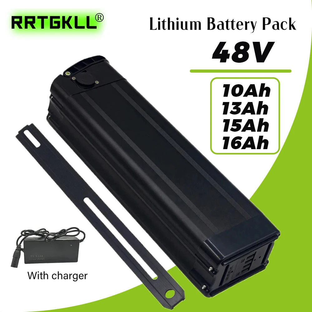 

Newest Battery for 48V 10Ah 13Ah 16Ah 800W 500W Motor High Quality 18650 Lithium ion Rechargeable Battery Pack with Charger