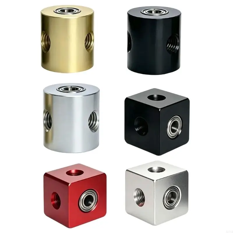 Bird Stand Mount Nut Hardware for Threaded Rod Install with Aluminum Body, Bearing Insert, and 6.0 mm Inner Bore M4YD