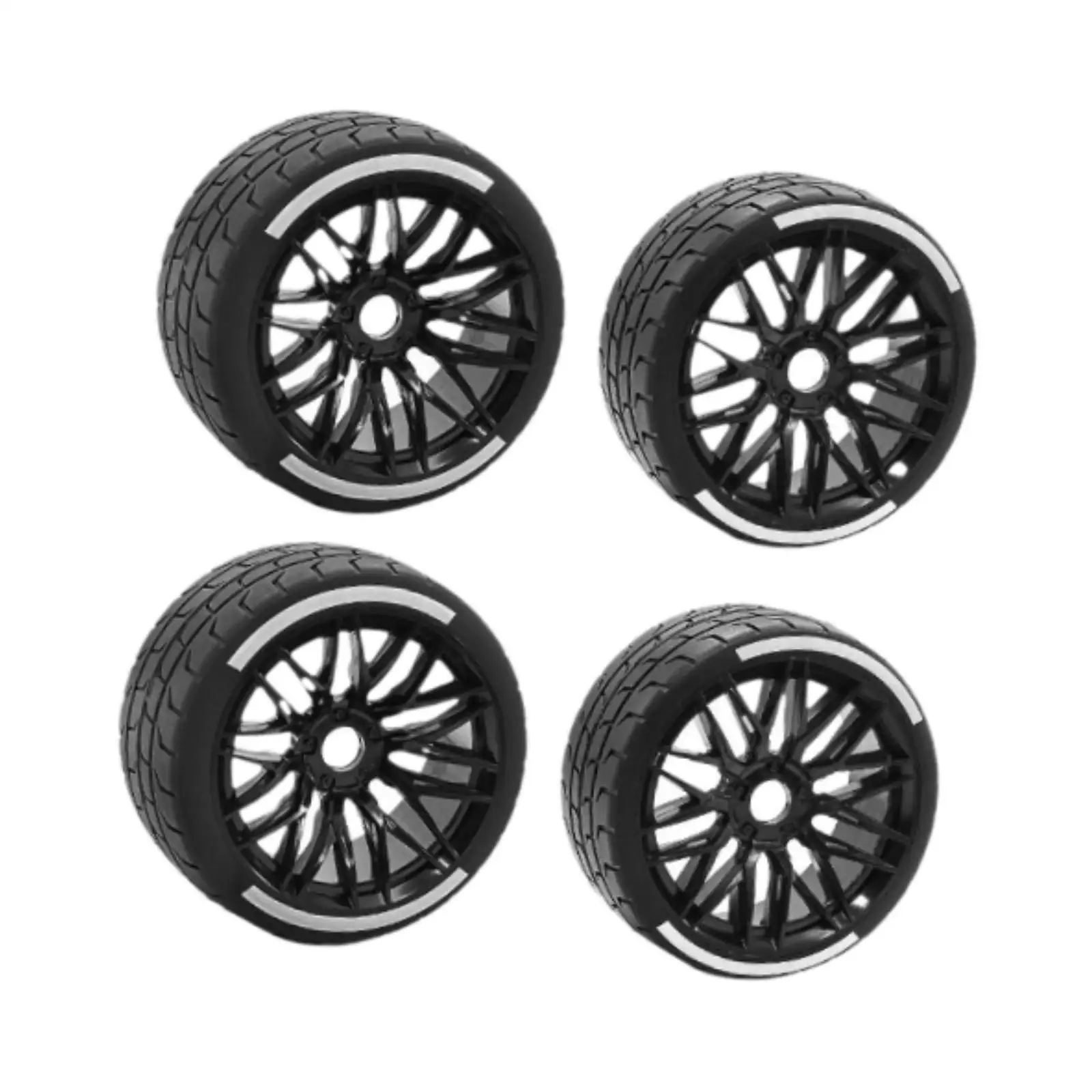 

4 Pieces 1:7 Scale RC Car Tyre RC Spare Parts Modification High Performance