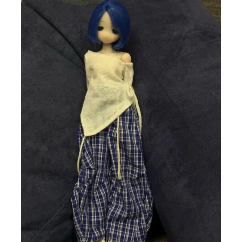 【Ohne Figur】Handgefertigte karierte Freizeithose für weibliche Puppen, Modell für Azone Ob22 Blyth Body Actionfiguren-Zubehör – Detail 2
