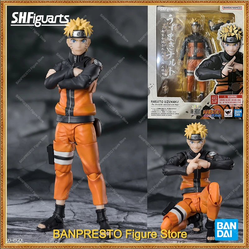 In Stock Original Naruto Shippuden S.H.Figuarts SHF Naruto Uzumaki The Jinchuriki entrusted with Hope Action Figure Model Toys