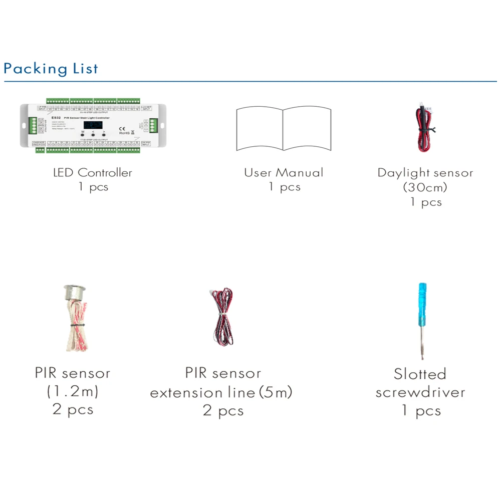 Imagem -06 - Sensor Pir Multifuncional para Escada 32ch Controle de Luz Led com Detecção de Dia para 5v 12v 24v Ws2811 Ws2812 2801 5050