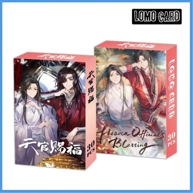 30 Pcs/Set Anime Heaven Official's Blessing Lomo Cards Tian Guan Ci Fu Xie Lian Hua Cheng Mini HD Photocards for Fans Gift