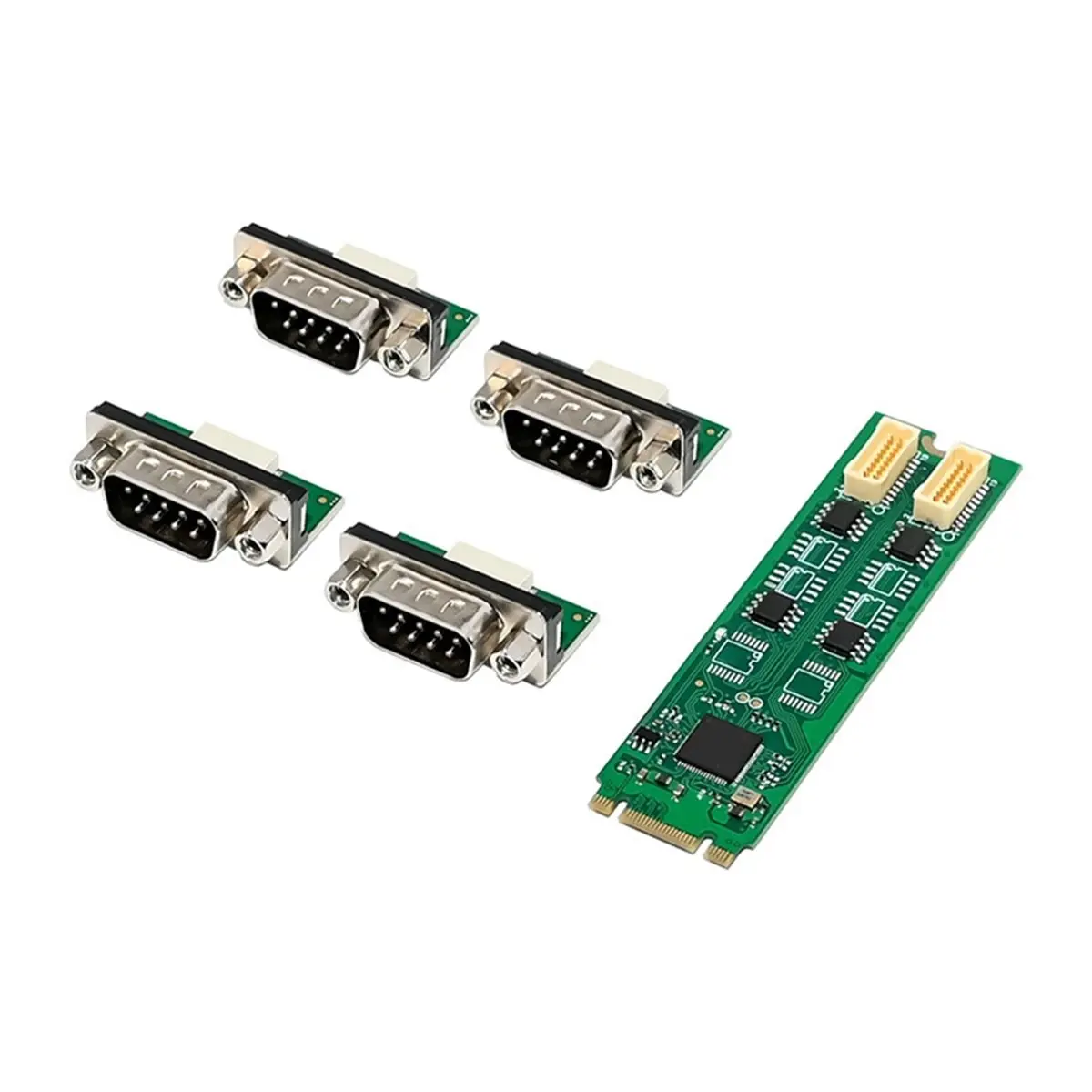 [VALUE PACK]ST365 RS485 M.2 B+M AX99100 4 Port PCIe2.0 RS485 Industrial Communication Expansion Card