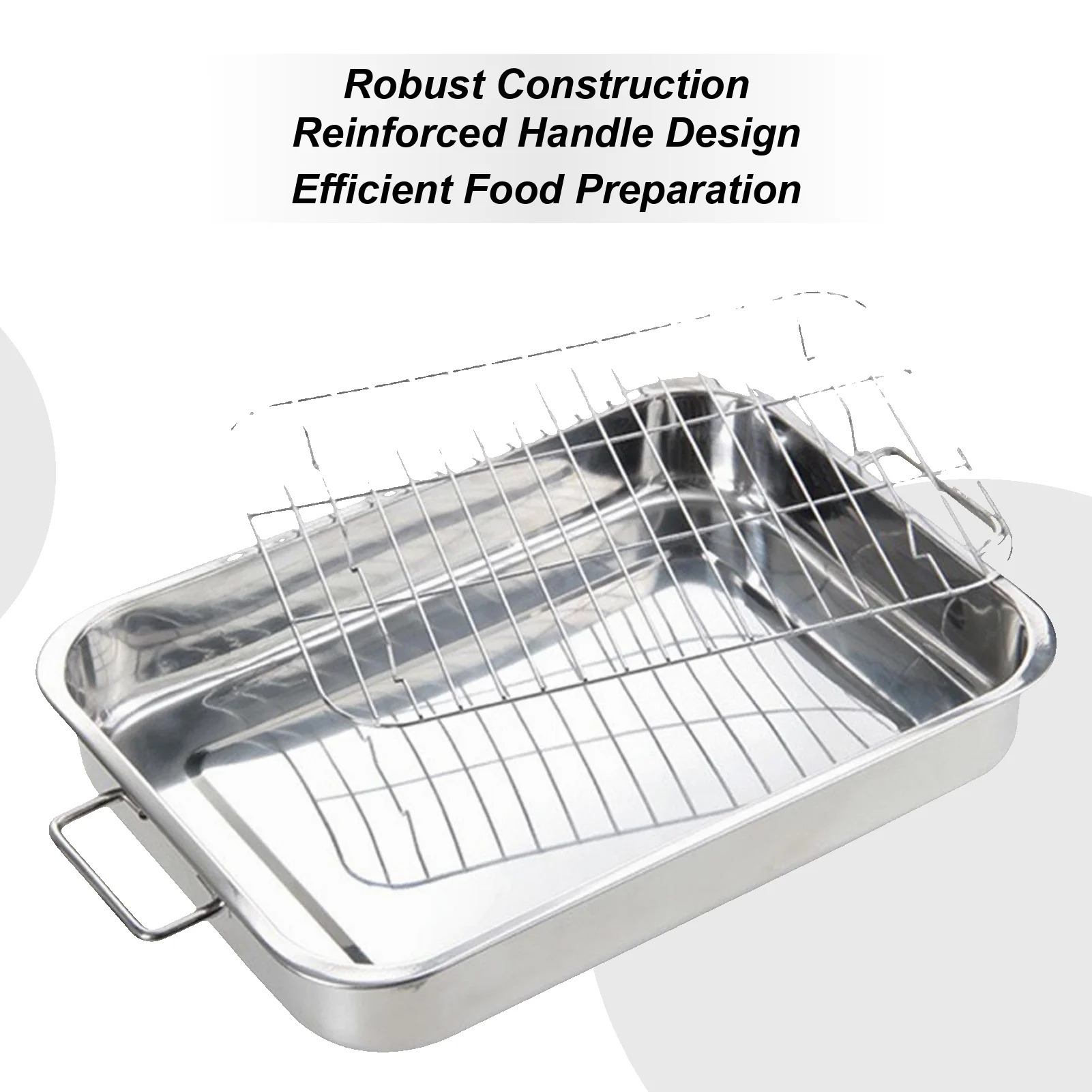 

Stainless Steel Deepening Baking Tray Nonstick Cookie Bread Fruit Storage Plate With Grid Draining Dish Kitchen Utensils
