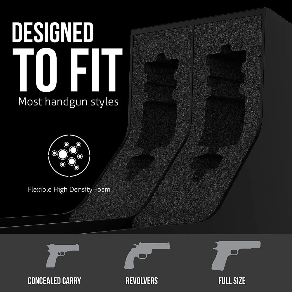 Modular Pistol Rack for Secure Handgun Storage with High-Density Foam and Flexible Fit