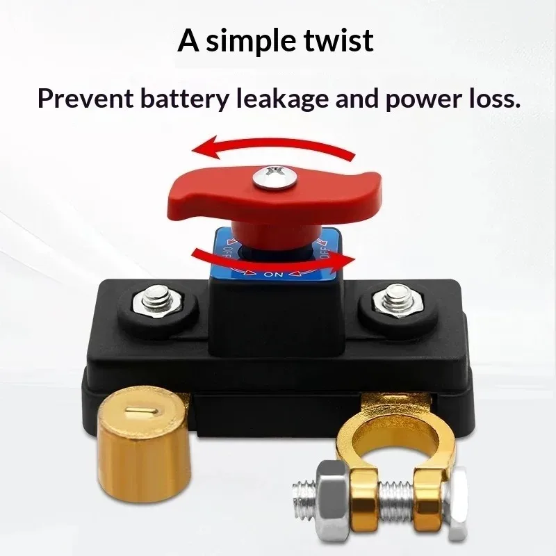 1Pc Battery Master Cut Off Switch 12V 24V Dual Voltage Zinc Alloy Structure Negative Pole Disconnect Tool Free Knob PCB Design