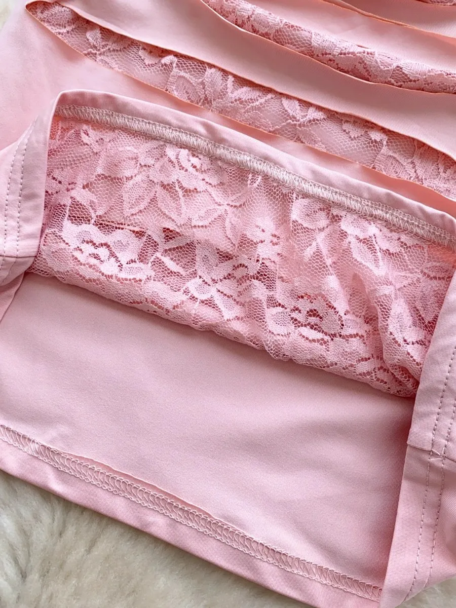 Foamlina อินเทรนด์ Hollow Out Lace Patchwork ชุดเดรสสาวร้อน Cinched เอว Slim Fit Bodycon กระโปรงมินิชุดเสื้อกั๊กสั้น