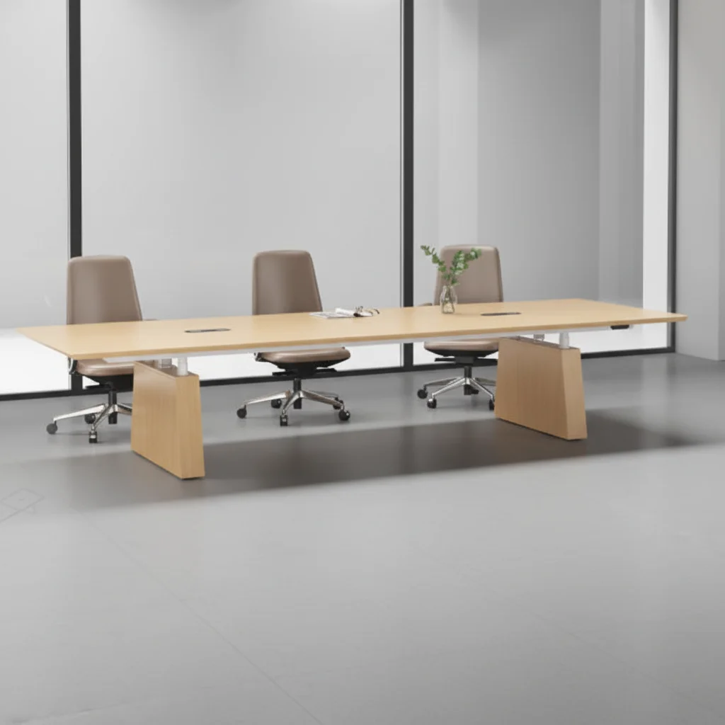 High Quality MDF Solid Wood Durable Eco-Friendly Modular Height Adjustable Modern Conference Table Office Furniture